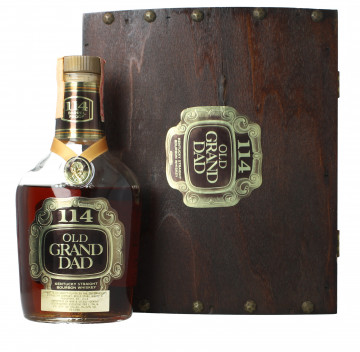 Old Grand Dad Kentucky Straight Bourbon Whiskey - Bot. in The 80's 75cl 114 US Proof with Gift box