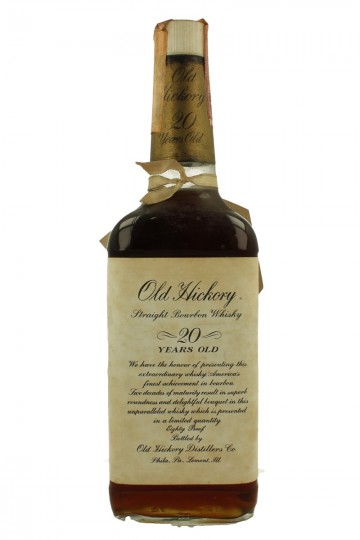 OLD HICKORY Straight Bourbon Whisky 20 years old bot 60/70's 75cl 40%