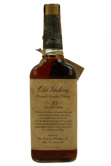 OLD HICKORY Straight Bourbon Whisky 20 years old bot 60/70's 75cl 40%