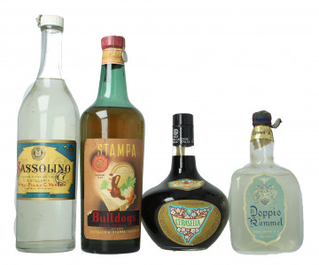 Old Italian Liquors Bottled 1950-1960  circa 4x75cl
