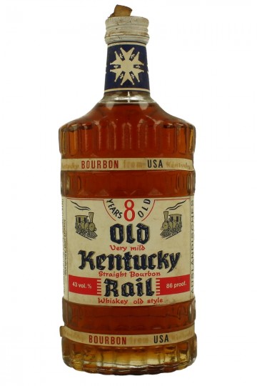 Old Kentuky Rail  Kentucky Straight Bourbon Whiskey bot 60/70's 75cl 86 US-Proof