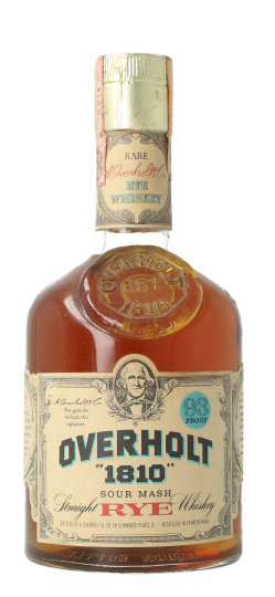 OLD OVERHOLT 1810 Straight Rye Whiskey - Bot. in The 70's 75cl 93 US Proof