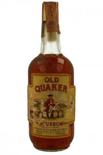 OLD QUAKER Straight Bourbon Whiskey Indiana 4 years old bot 60/70's 75cl 86 US-Proof
