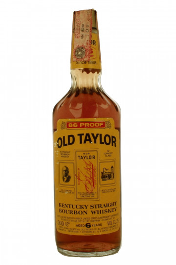 OLD TAYLOR Kentucky Straight Bourbon Whisky 6 Years Old Bot 80's 75cl 86 US-Proof KENTUKY STRAIGHT