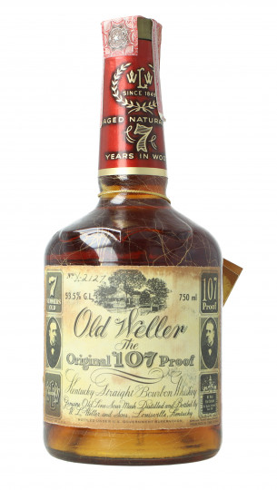Old Weller 107 Kentucky Straight Bourbon Whiskey 7  Year Old Bottled in the 70's - W.L. Weller and Sons 75cl 53.5% Kentucky Straight