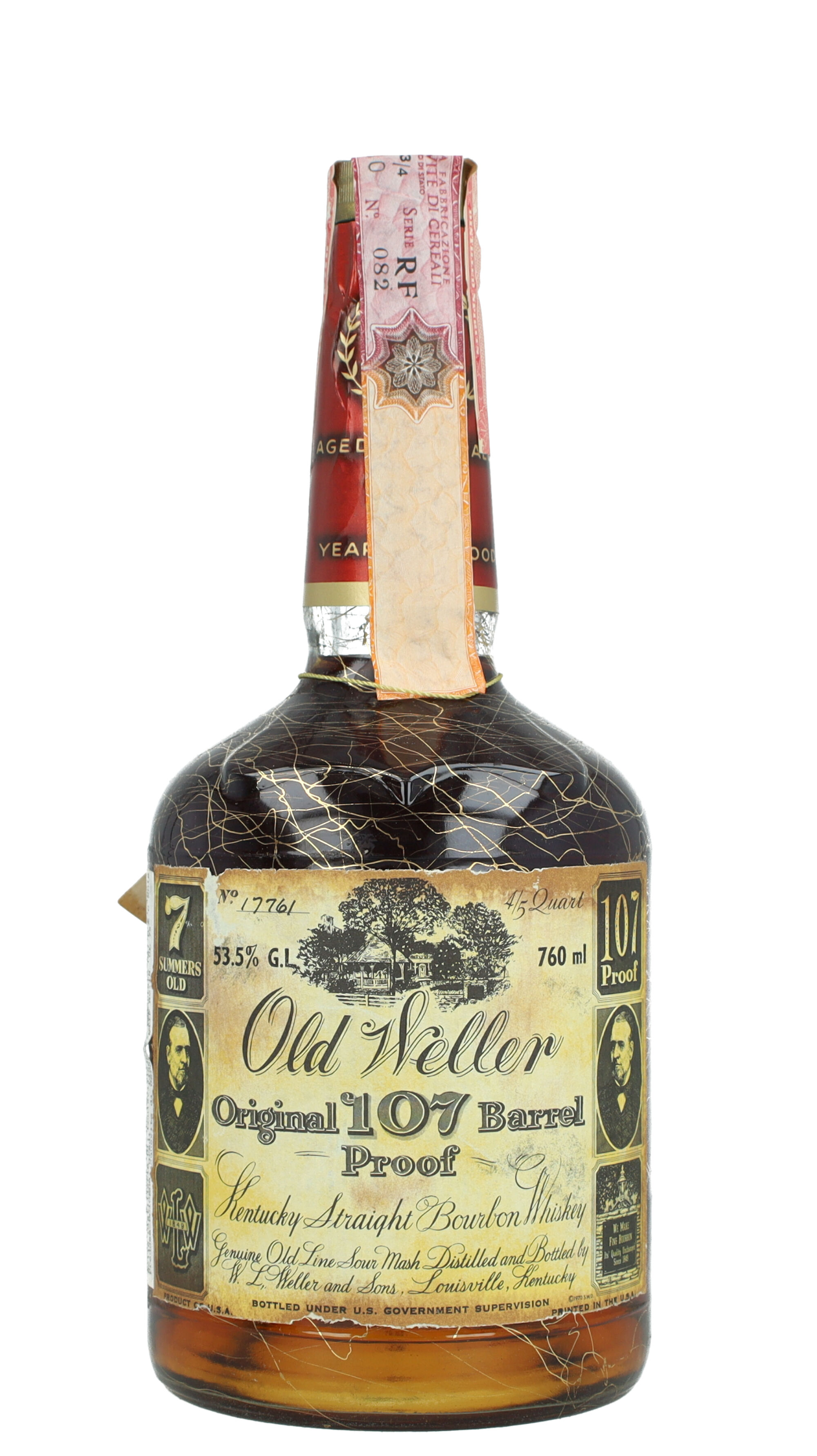 OLD WELLER 7 Year Old Bottled in the 70's - W.L. Weller and