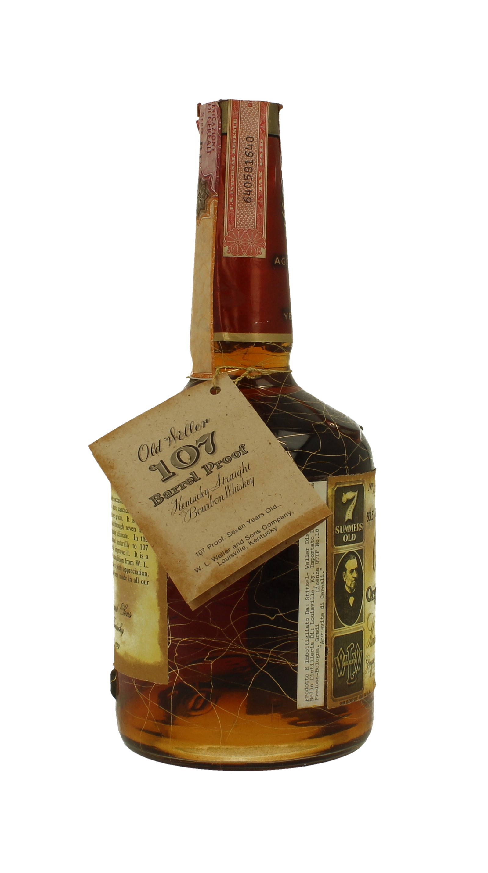 OLD WELLER 7yo Bottled in the 70's - W.L. Weller and Sons 4 OLD WELLER 7yo Bottled in the 70's - W.L. Weller and Sons 4