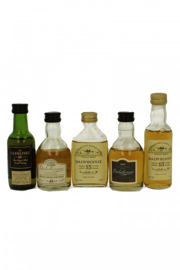 Old Whisky Glenlivet & Dalwhinnie Miniatures mixed 10x5cl