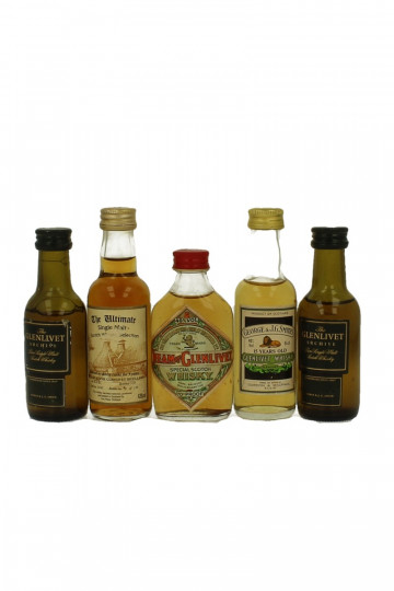 Old Whisky Glenlivet & Dalwhinnie Miniatures mixed 10x5cl