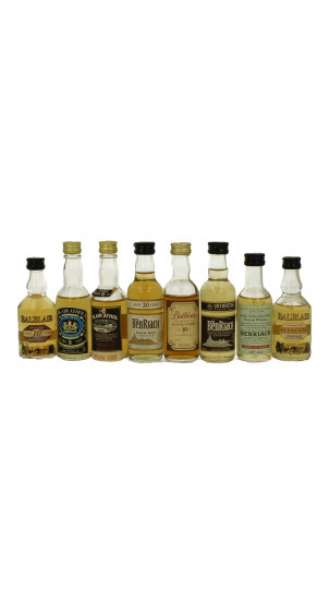 Old Whisky Malt  Miniatures mixed Balblair -Benriach-Blair Athol 16x5cl