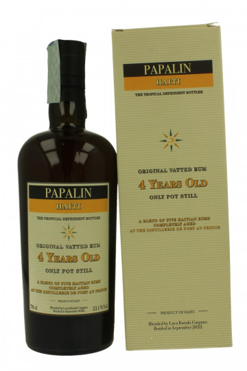 PAPALIN HAITI  Rum 4 year old 2022 70cl 53.1% - Velier