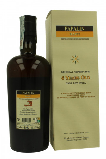 PAPALIN HAITI  Rum 4 year old 2022 70cl 53.1% - Velier