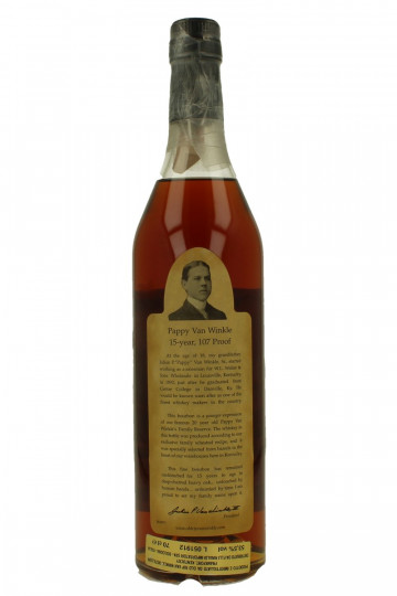 Pappy Van Winkle 15 Years Old Bot in The 90's early 2000 70cl 107 US Proof Old Rip Van Winkle -Family Reserve