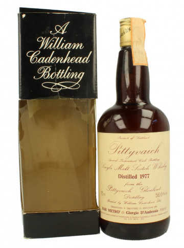 PITTYVAICH 15yo 1977 70cl 56.6% Cadenhead's - Dumpy Single Cask Bar Metr&ograve;