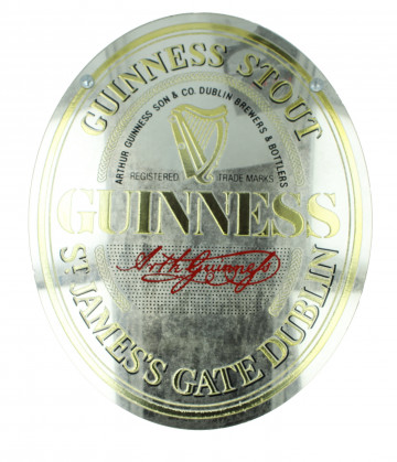 Plate Mirror  Guinness Beer from 60's -70's 30cm x 38cm