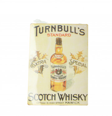 Plate Turnbulls  Scotch Whisky from 60's -70's 20cm x 28 cm