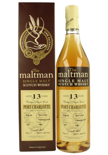 PORT CHARLOTTE 13yo 2002 2016 70cl 50.3% Maltman - Sherry Cask #3