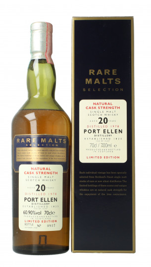 Port Ellen Islay  Scotch Whisky 20 Year old 1978 1998 70cl 60.9% OB- Rare malts Selection