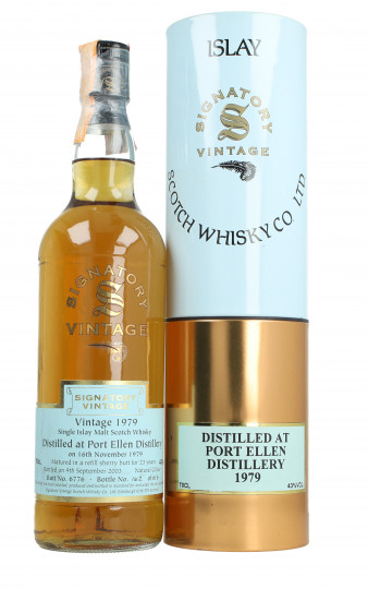 Port Ellen Islay Scotch Whisky 23  Years Old 1979 70cl 43% Signatory  - Cask 6776