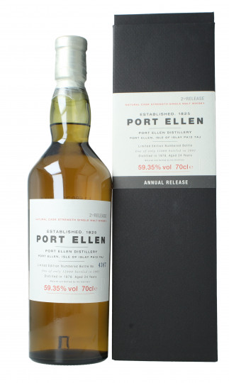Port Ellen Islay Scotch Whisky 24 year old 1978 2002 70cl 59.35% Ob-2nd Release