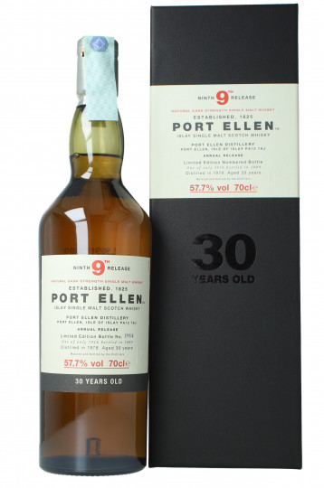 Port Ellen Islay Scotch Whisky 30 Years Old 1979 70cl 57.7% OB- Limited Edition 9th release