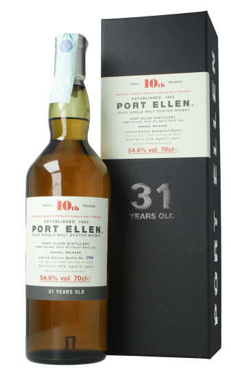 Port Ellen Islay Scotch Whisky 31 Years Old 1978 2010 70cl 45.6% OB- Limited Edition 10th release