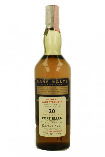 Port Ellen Single  Malt  Islay Scotch Whisky 20 Year Old 1978 1998 70cl 60.9% OB- Rare malts Selection