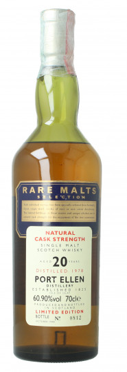 Port Ellen Single  Malt  Islay Scotch Whisky 20 Year Old 1978 1998 70cl 60.9% OB- Rare malts Selection