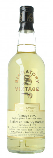 PULTNEY Highland Scotch whisky 12 years old 1990 2002 70cl 43% Signatory  - Cask 25004