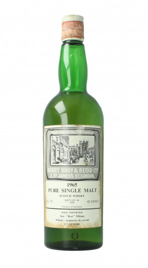 PURE SINGLE MALT 1965 1978 75cl 43% Berry & Bros Rudd Best Milano