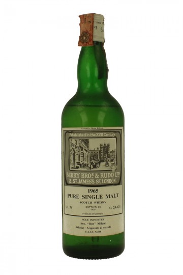 PURE SINGLE MALT 1965 1979 75cl 43% Berry & Bros Rudd