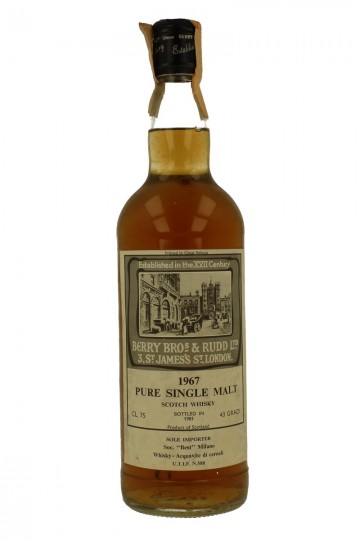 PURE SINGLE MALT 1967 1981 75cl 43% Berry & Bros Rudd