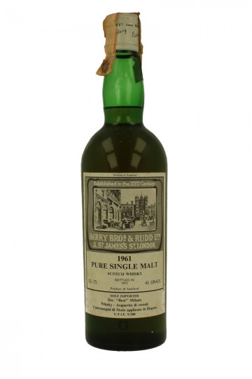 PURE SINGLE MALT   BERRY BROS & RUDD 1961  1973  75 CL 43 %