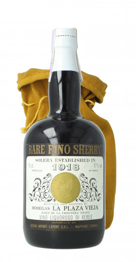 Rarre fino Sherry La Plaza Veija 1918 75cl 17%