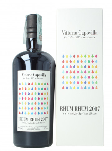 RHUM RHUM 2007 PURE AGRICOLE RHUM 2007 2017 70 CL 57 % SELECTED BY VITTORIO CAPOVILLA Velier 70 Th anniversary