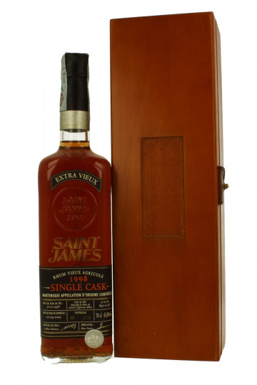 RHUM Saint james 1998 2009 75cl 43.8% - Rhum Vieux Agricole Single Cask