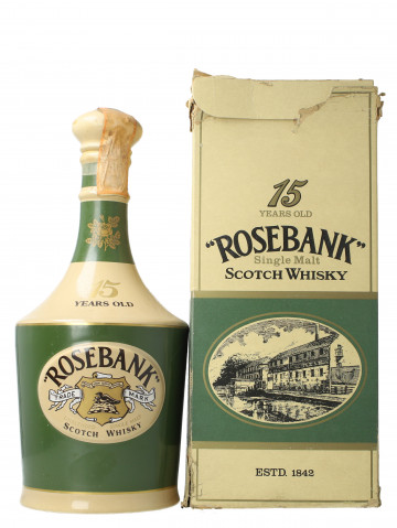 Rosebank Lowland  Scotch Whisky 15 Year old - Bot.70's-80's 75cl 50% OB - Zenith Bonfanti import KG 1.2