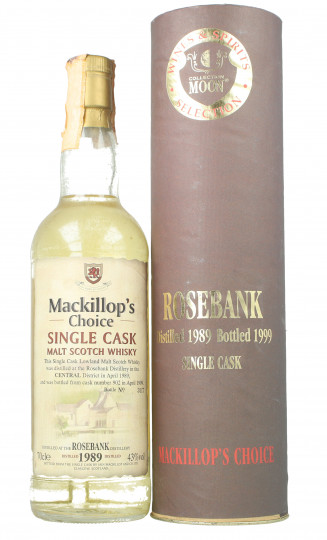 Rosebank Lowland  Scotch Whisky 1989 1999 70cl 43% Mackillop's Choice - Moon Import