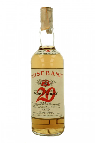 Rosebank Lowland  Scotch Whisky 20 Years Old - Bot.70's-80's 75cl 57% OB-