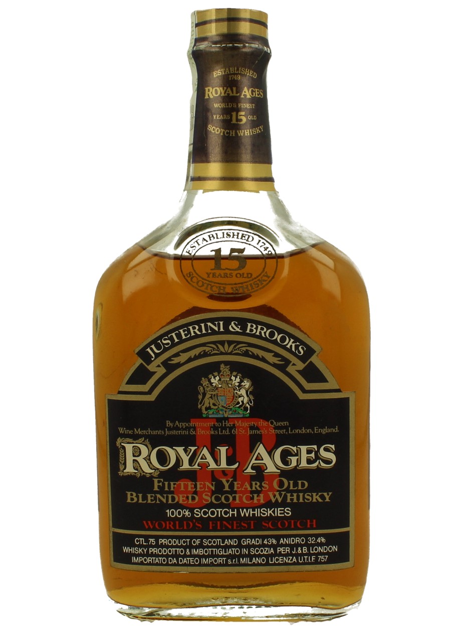 ROYAL AGES 15yo Bot70's 75cl 43% Justerini \u0026 Brooks - Products - Whisky  Antique, Whisky \u0026 Spirits