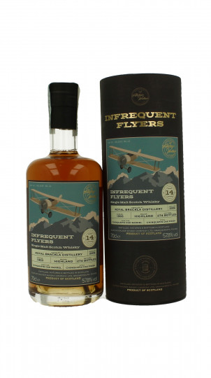 ROYAL BRACKLA 14 Years Old 2006 70cl 57.8% - Infrequent Flyers Chinquanpin Oak finish - cask 1803
