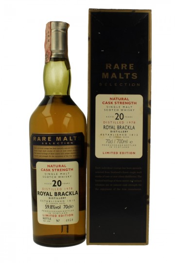ROYAL BRACKLA 20 years old 1978 1998 70cl 59.8% RARE MALTS SELECTION