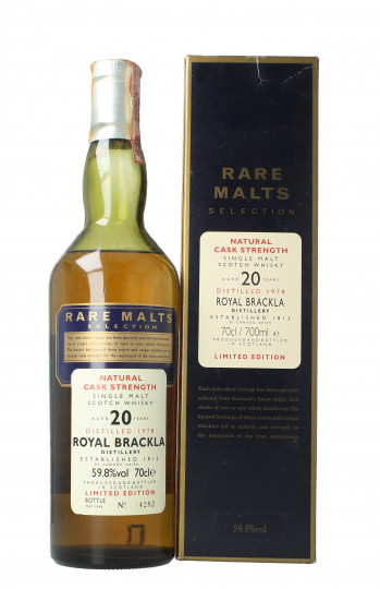 Royal Brackla Highland   Scotch Whisky 20 year old 1978 1998 70cl 59.8% OB  - Rare Malts selection