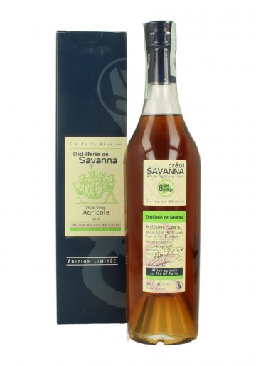 RUM AGRICOLE  DISTILLERIE DE SAVANNA  8YO 2002    50 CL 46 %