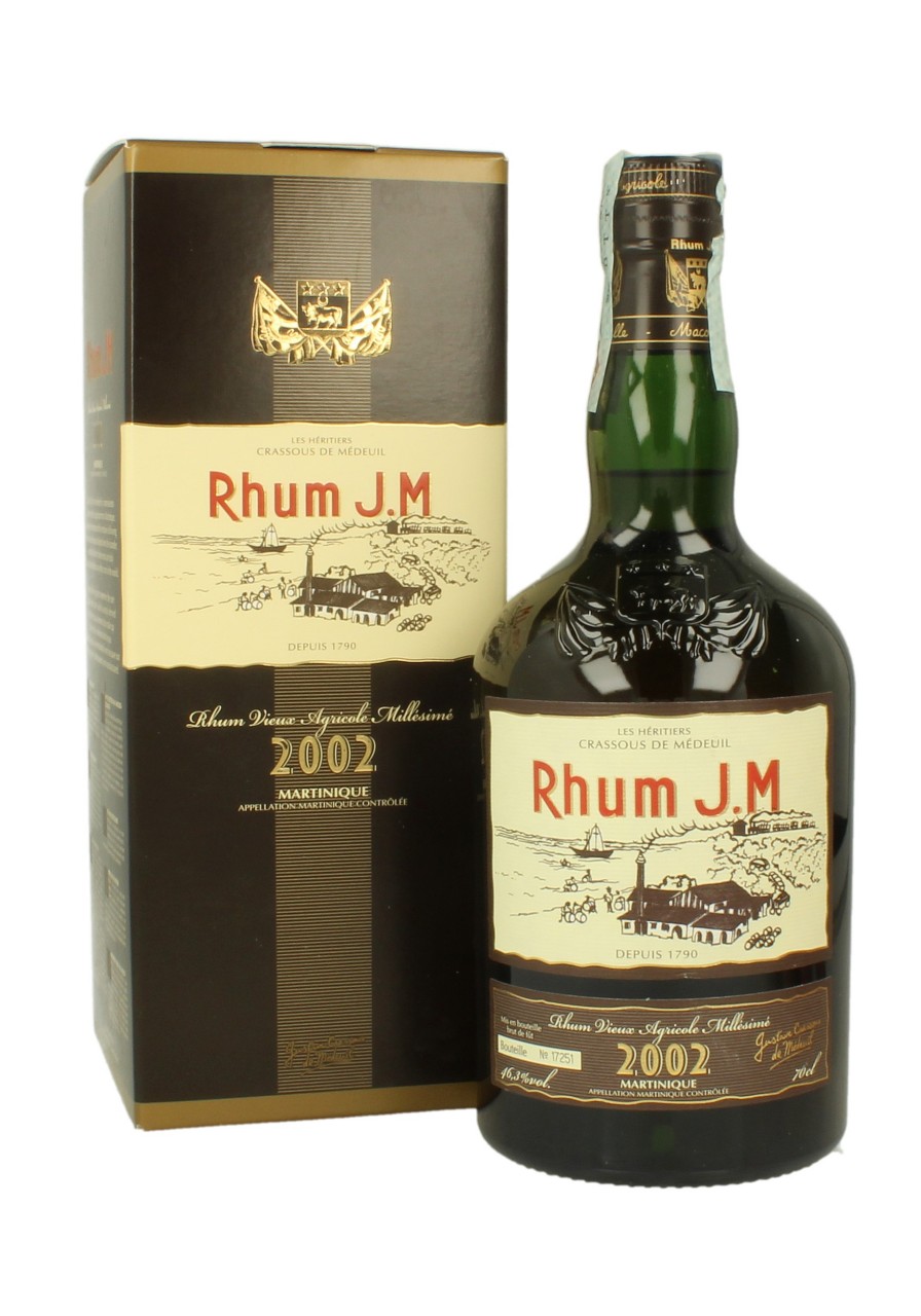 RUM JM MARTINIQUE RHUM VIEX AGRICOLE 2002 70 CL 46.3 Products