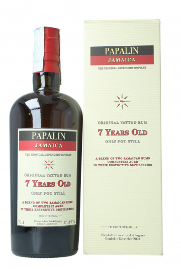 Rum Papalin Jamaica 7 Yeers old Bottled December 2021 70cl 57,18 % Velier -