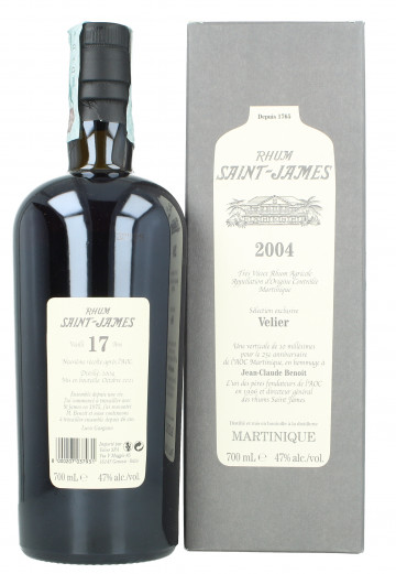 Saint James  Martinique Rum 17 year old 2004 2021 70cl 47% Velier -