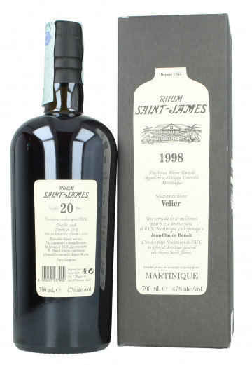Saint James  Martinique Rum 20 year old 1998 2018-2021 70cl 47% Velier -