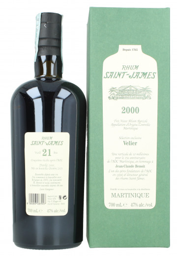 Saint James  Martinique Rum 21 year old 2000 2021 70cl 47% Velier -