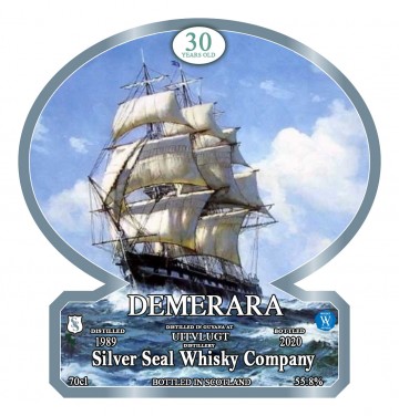 SAMPLE !!!!  DEMERARA UITVLUGT 30yo 1989 2020 5cl 55.8% Silver Seal